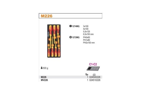 KOMPLET 7 WKRĘTAKÓW W MIĘKKIM WKŁADZIE PROFILOWANYM BETA