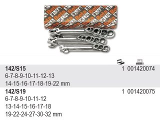 KOMPLET KLUCZY PŁ.-OCZK. DWUK. MECHANIZM ZAPADKOWY 19SZT BETA