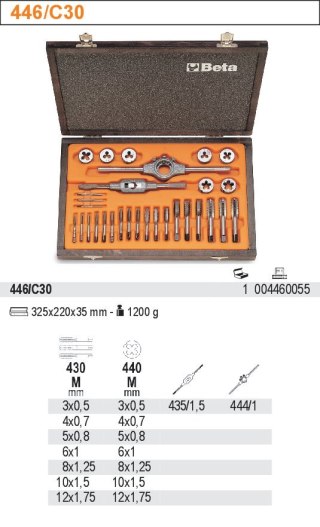 ZESTAW GWINTOWNIKÓW I NARZYNEK 30SZT BETA