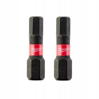 BIT, GROT, KOŃCÓWKA HEX5 25MM 2 SZT MILWAUKEE