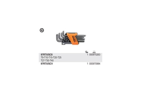 KOMPLET 8 KLUCZY TRZPIENIOWYCH TAMPER RESIT TORX BETA