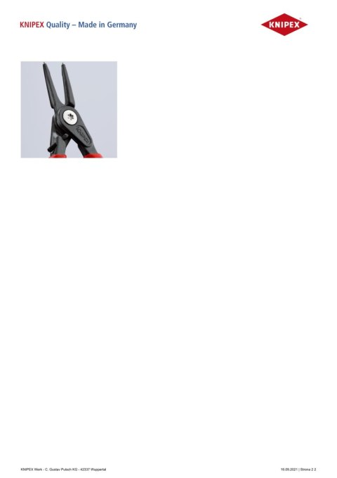 PRECYZYJNE SZCZYPCE DO PIERŚCIENI WEW.PROSTE 140MM KNIPEX