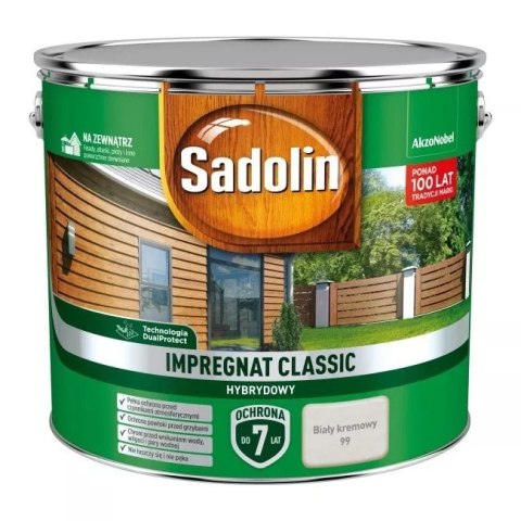 SADOLIN IMPREGNAT CLASSIC HYBRYDOWY 7 LAT BIAŁY-KREM 9L SADOLIN