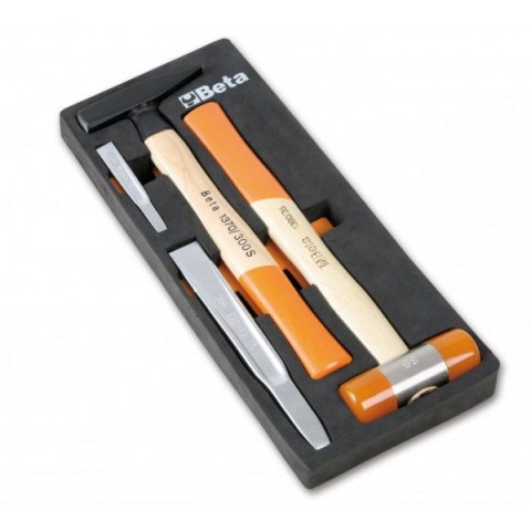ZESTAW NARZĘDZI 4SZT W MIĘKKIM WKŁ.PROFILOWANY BETA