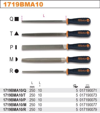 KPL. PILNIKÓW PÓŁGŁADZIK 10'-250MM Z RĘKOJEŚCIĄ BETA