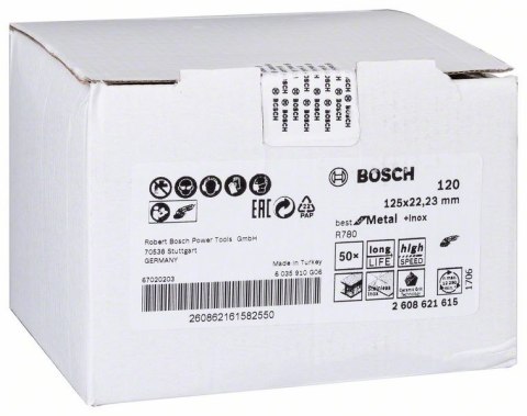KRĄŻEK FIBRA BEST FOR METAL+INOX TYTAN R780 125MM G120 BOSCH