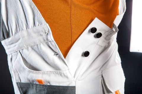 SPODNIE ROBOCZE NA SZELKACH BIAŁE HD ROZMIAR XXL/58 NEO