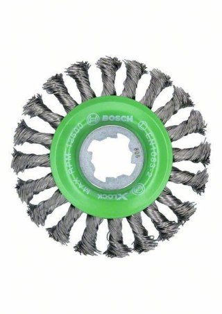 SZCZOTKA TARCZOWA 115 DRUT INOX PLECIONY X-LOCK BOSCH