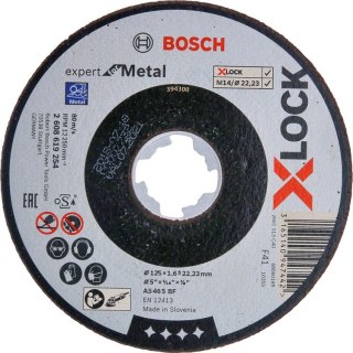 TARCZA SZLIFIERSKA X-LOCK EXPERT FOR METAL 125*1.6*22.23 BOSCH