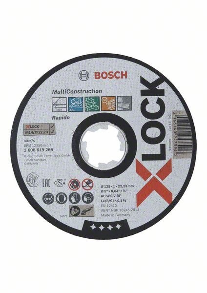 TARCZA TNĄCA X-LOCK MULTI MATERIAL 125*1*22.23 BOSCH
