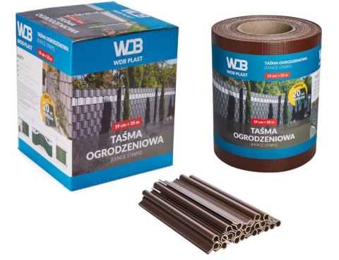 TAŚMA OGRODZENIOWA 450 BRĄZOWA MIĘKKA 190MM*35MB UN