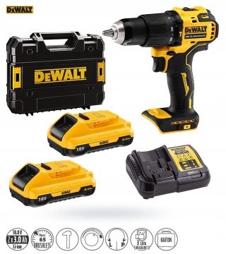 WIERTARKO-WKRĘTARKA AKUMULATOROWA UDAROWA 18 V 2*3.0AH DEWALT