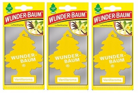 ZAPACH CHOINKA WUNDER-BAUM 3-PAK VANILLA WUNDER BAUM