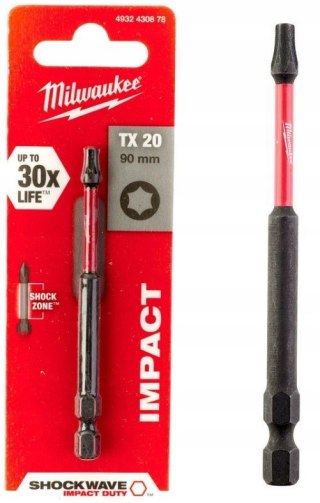 BIT, GROT, KOŃCÓWKA TORX TX20 90MM MILWAUKEE
