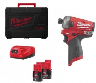 KLUCZ UDAROWY AKUMULATOROWY 1/4'' M12FQID-202X 2*2.0AH MILWAUKEE