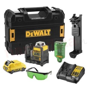 LASER LINIOWY 2-PŁASZCZYZNOWY 10.8V 2.0 AH ZIEL. WIĄZ. DEWALT