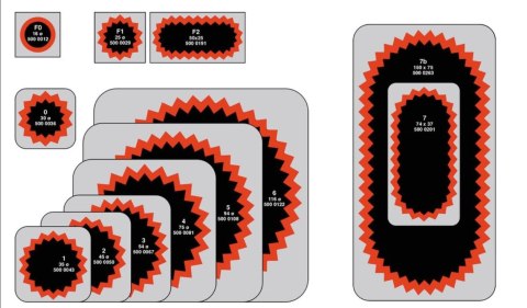 ŁATKA DO DĘTEK SAMOCH.CIĘŻAROW. POJ.ROLNICZYCH NR 7 150X75MM UN
