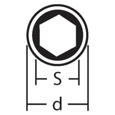 NASADKA SZEŚCIOKĄTNA DO ŚRUB Z ŁBEM SZEŚCIOKĄTNYM 1/2' 10MM KNIPEX