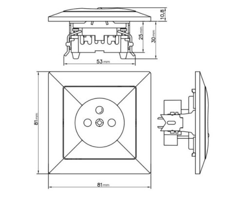 PERŁA GNIAZDO POJEDYŃCZE P/T Z/U 2*USB 2A, 5V BIAŁE ABEX