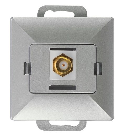 PERŁA GNIAZDO TV POJEDYŃCZE TYPU F SREBRNY ABEX