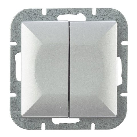 PERŁA ŁĄCZNIK PODWÓJNY P/T SREBRNY ABEX