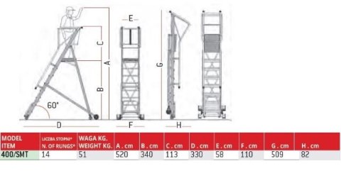 PODEST MAGAZYNOWY SMT 400 FARAONE