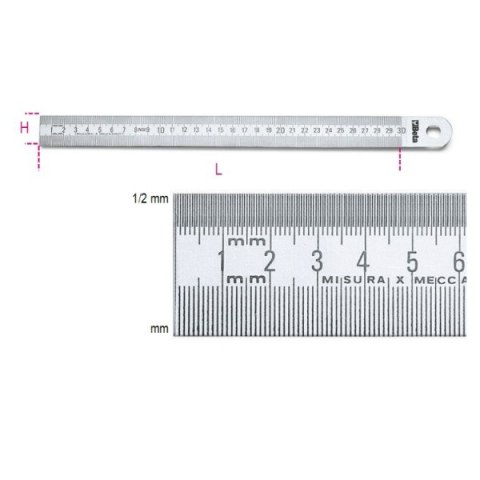 PRZYMIAR KRESKOWY PÓŁSZTYWNY, ZE STALI NIERDZEWNEJ 1000MM BETA
