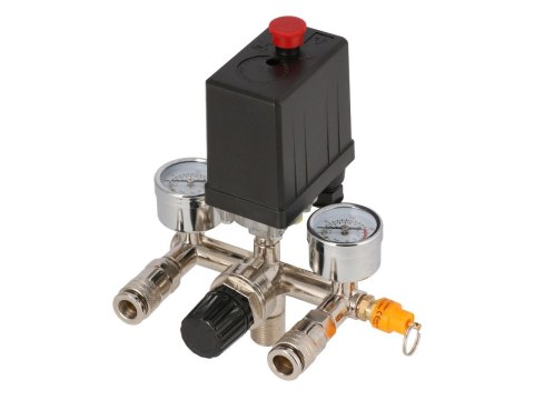REDUKTOR+WŁĄCZNIK CIŚNIENIOWY+2 ZŁĄCZA 230V 10 BAR AIRPRESS