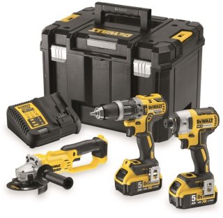 ZESTAW WIERT-WKR DCD796 + ZAKRĘT. DCF887 + SZLIFIER. DCG412 DEWALT