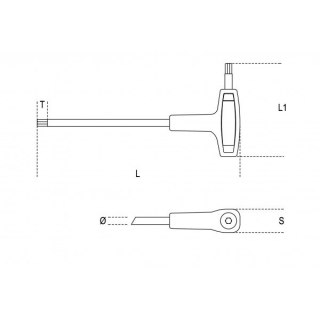 KLUCZ TRZPIENIOWY KĄTOWY PROFIL TORX T50 BETA