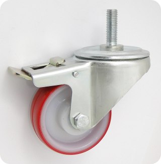 KOŁO TWORZYWO+POLIURETAN 80MM OBUDOWA Z TRZP+HAM 7BCH*M12 UN