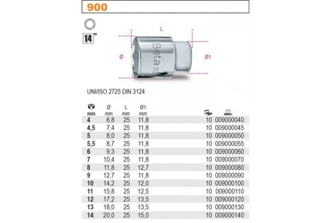 NASADKA 1/4'' 8MM BETA