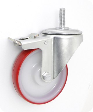 KOŁO TWORZYWO+POLIURETAN 100MM OBUDOWA Z TRZP+HAM 16BCH*M12 UN