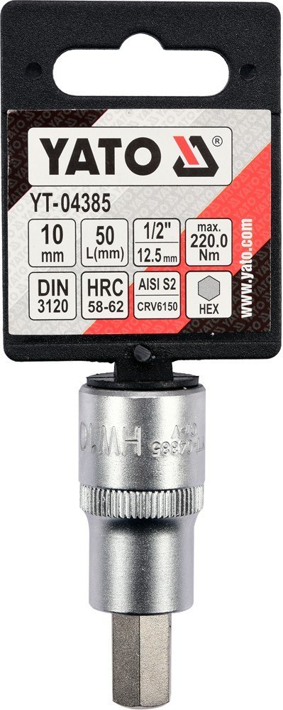 KLUCZ TRZPIENIOWY L55MM HEX 1/2' 10MM YATO