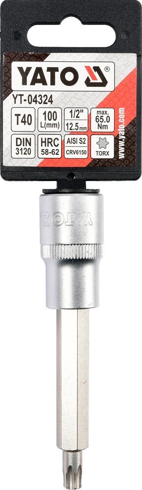 KLUCZ TRZPIENIOWY TORX 1/2'' T40 100MM YATO