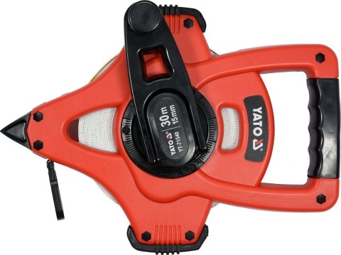 MIARA STALOWA GEODEZYJNA 30M Z WŁÓKNA SZKLANEGO YATO