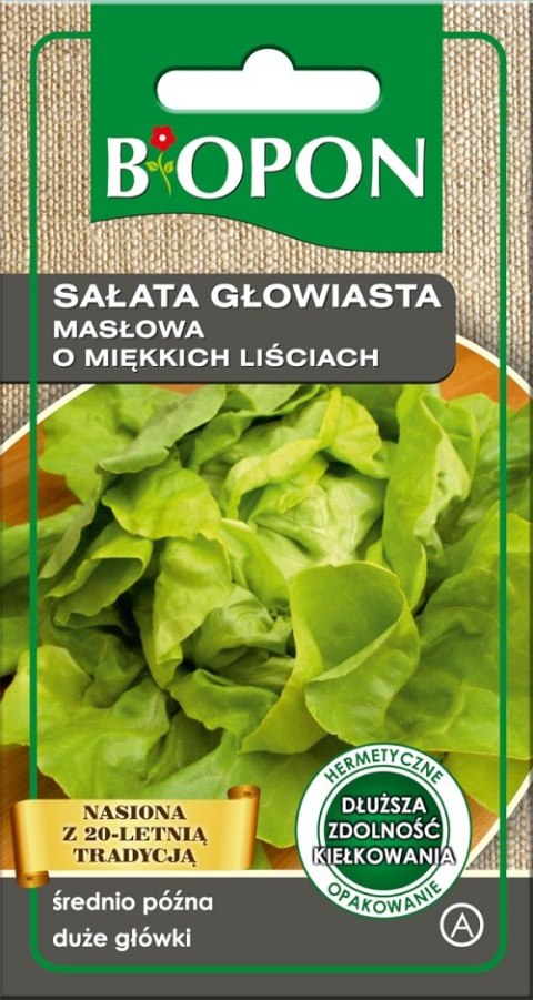 SAŁATA GŁOWIASTA MASŁOWA O MIĘKKICH LIŚCIACH 1G BIOPON