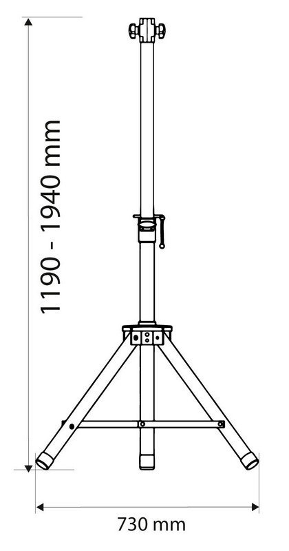 STATYW DO PROMIENNIKÓW WYSOKOŚĆ 1,1 - 1,8 M NEO