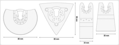 WIELOFUNKCYJNE NARZĘDZIE OSCYLACYJNE 18V BEZ AKUMULATORA YATO