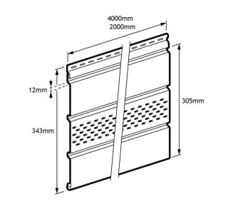 DESKA SUFITOWA PERFOROWANA 4M CZARNA BRYZA