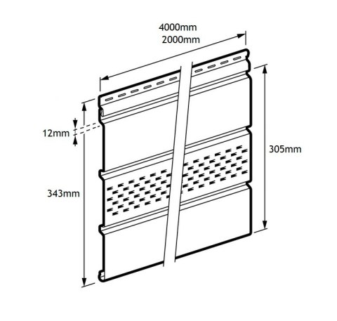 DESKA SUFITOWA PERFOROWANA 4M CZARNA BRYZA