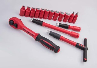 KOMPLET NASADEK IZOLOW.1/2'' 8-24MM 16 SZT.AKCESORIA,CHROM KING TONY