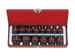 KOMPLET NASADEK UDAROWYCH CALOWYCH 1/2 14CZ KRÓTKIE 6-KĄT. KING TONY