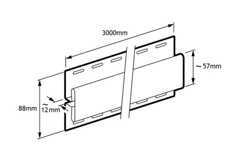 LISTWA'H' 3M CZARNA BRYZA