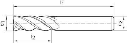 Frez Ratio,dlugi DIN6527,FIRE,4-ostrz.,chwytHA 20mm pelnoweg.,GÜHRING