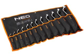 KLUCZE OCZKOWE ODGIĘTE 6-32MM, 12 SZTUK NEO