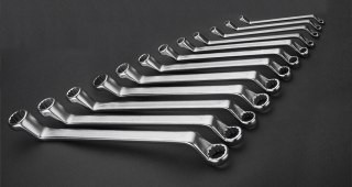 KLUCZE OCZKOWE ODGIĘTE 6-32MM, 12 SZTUK NEO