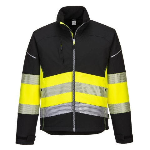 KURTKA OSTRZEGAWCZA SOFTSHELL PW375BKY ROZMIAR XXXL PORTWEST