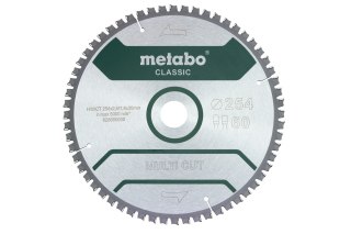PIŁA TARCZOWA MULTI CUT CLASSIC 254*30MM Z60 METABO