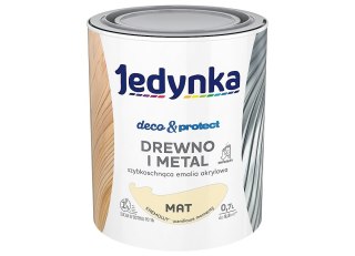 JEDYNKA DECO&PROTECT DREWNO I METAL MAT KREMOWY 0,7L JEDYNKA